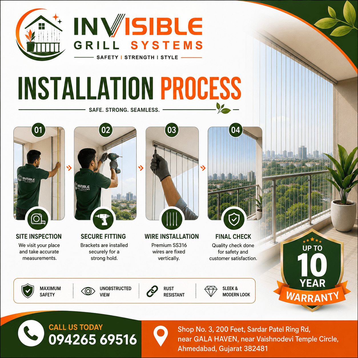 Installation Process Invisible Grill